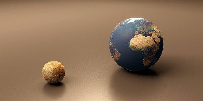 Planete Mercure comparee a la Terre